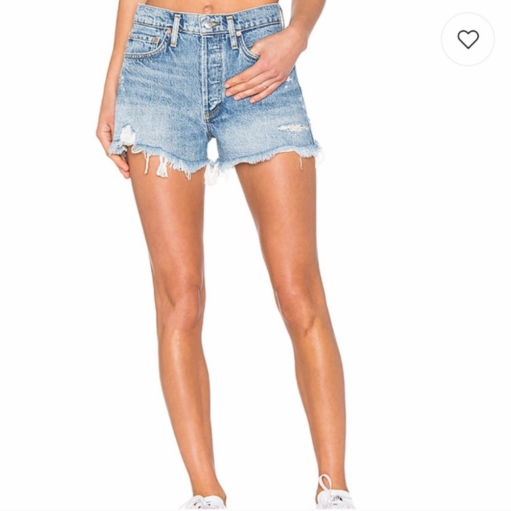 Agolde Parker Vintage Cut Off Denim Shorts
